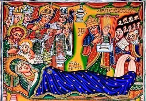 andu303's tweet photo. ሰላም ለፍልሰተ ሥጋኪ መካነ ፍሥሐ ምጡቀ
በአእባነ ባሕሪይ ዘተነድቀ 
ማርያም ደብተራ እንተ ኢትትከደኒ ሠቀ
ጽሒፈ ውዳሴኪ እምኢኀልቀ ሶበ ኮነ ጥቀ 
ዝናመ ክረምት ቀለመ ወሰማይ ረቀ። http://t.co/rl7C4JUJon