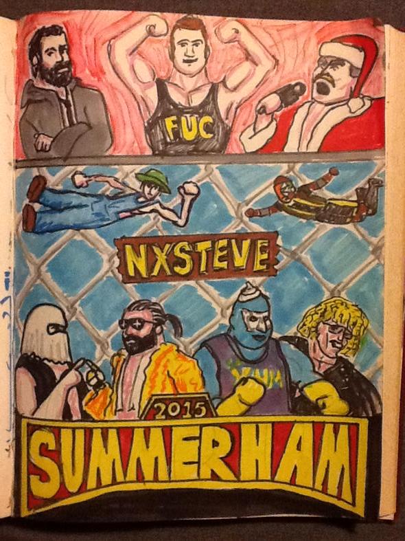 de_Haan_Joost's tweet photo. @MFSteveHere Doodled a Summerham ppv poster for ya while watching the latest #nxsteve http://t.co/0pwu4Eccj7