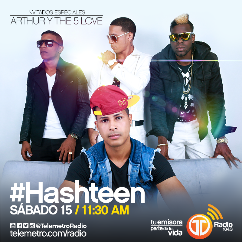 TelemetroRadio's tweet photo. ¡¡Buen cuarteto!! Este sabádo en @hashteen13 nos visita @Arthur507 y @the5love para presentarnos su tema #BigBackSide http://t.co/p7IATbdJ1X
