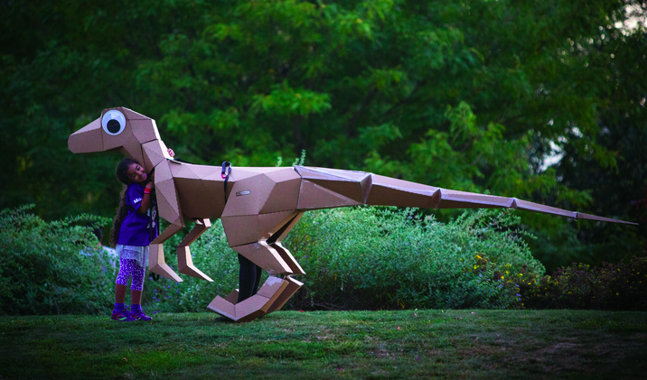 #Maker Spotlight: Lisa Glover of <a href="/Kitrex/">sharinah kate julian</a>, DIY cardboard dinosaurs at <a href="/makerfaire/">Maker Faire</a> NY 9/26-27 makerfaire.com