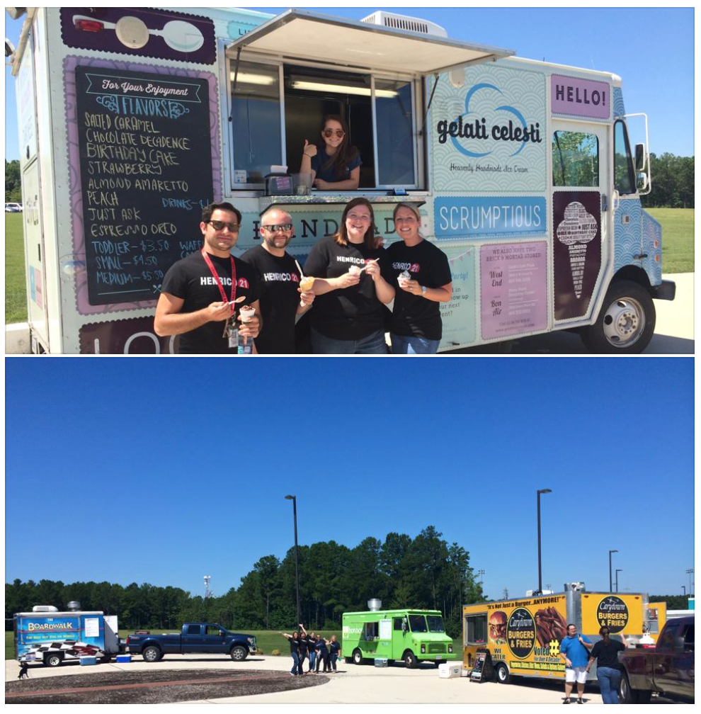 JGTechieTeacher's tweet image. The food trucks are ready for tomorrow&apos;s elementary tech conference! #techtakeout