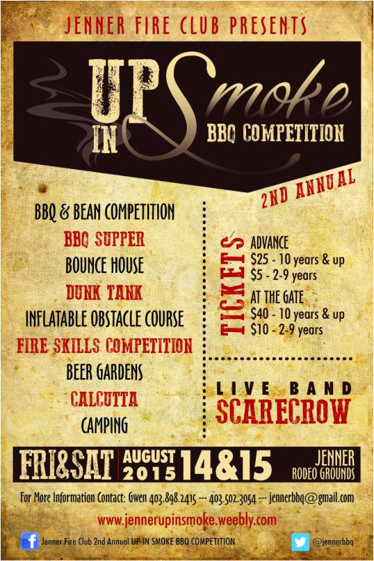 jennerbbq's tweet photo. 2nd Annual Up In Smoke BBQ Competition this wknd. BBQ, kid's activities, live band. @KimJohnston @PonchoParker pls RT http://t.co/kdhzXgPIBL
