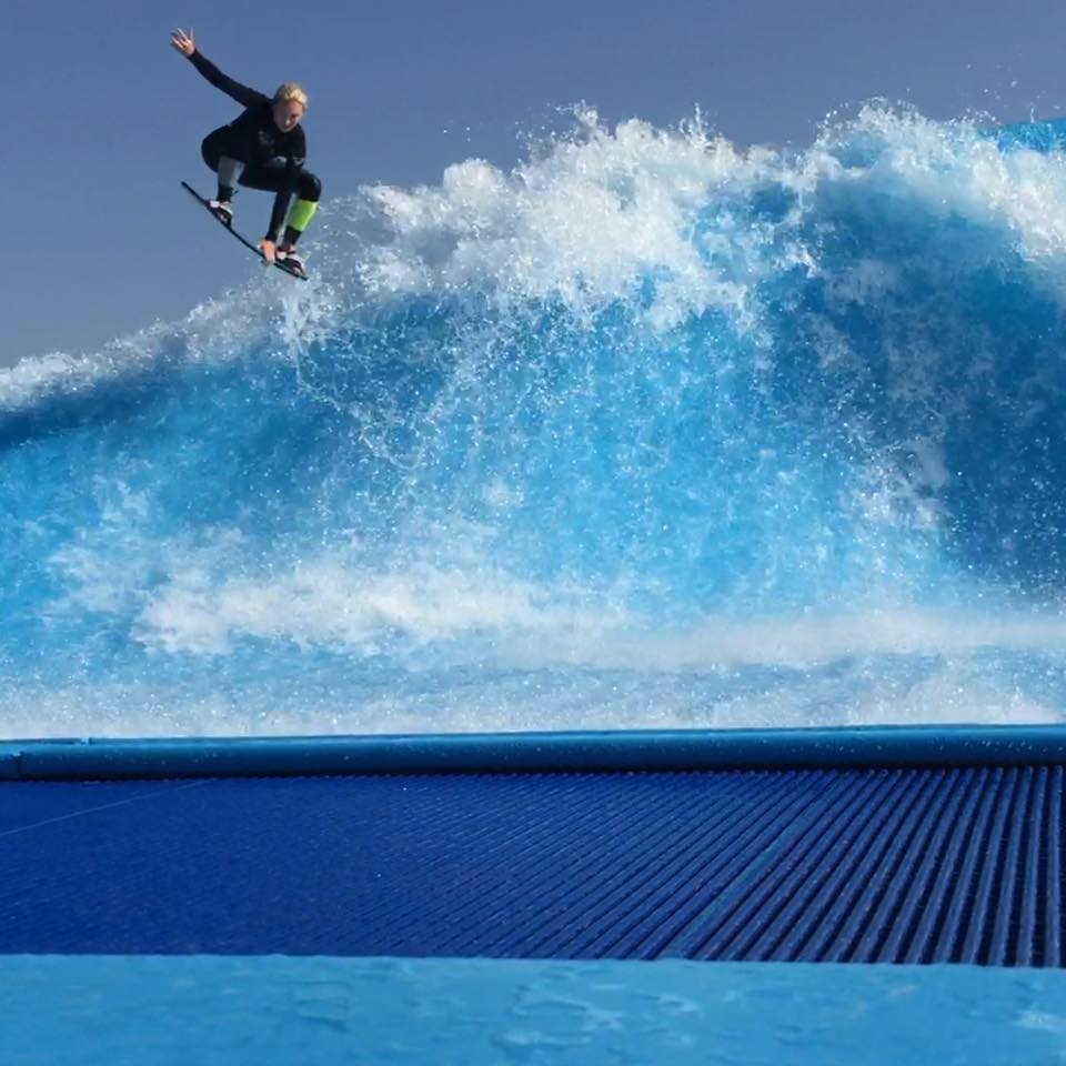 SurfAquashop's tweet photo. Austyn Victoria Pro Flowboarder practicing some Flow movement on "Da Wave" at SPLASHWORLD #flowboard #surf #wave http://t.co/OKRzvWxutZ
