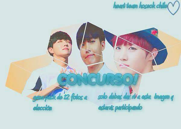 TeamHoseokChile's tweet photo. ¿QUIERES GANAR UN PACK DE 12 FOTOS DE HOSEOK A ELECCIÓN? ES MUY FÁCIL SOLO DEBES SEGUIRNOS Y DAR RT A ESTA IMAGEN♡♡ http://t.co/RSvHRCkRYU