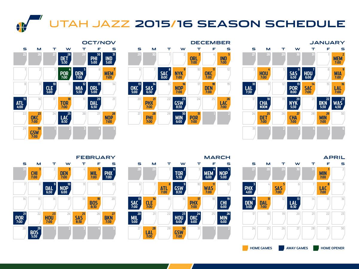 Utah Jazz Schedule 2022 23 Utah Jazz On Twitter: "@Jmass12 Here Is A Printable Schedule For You  Http://T.co/9Sffccakrb" / Twitter