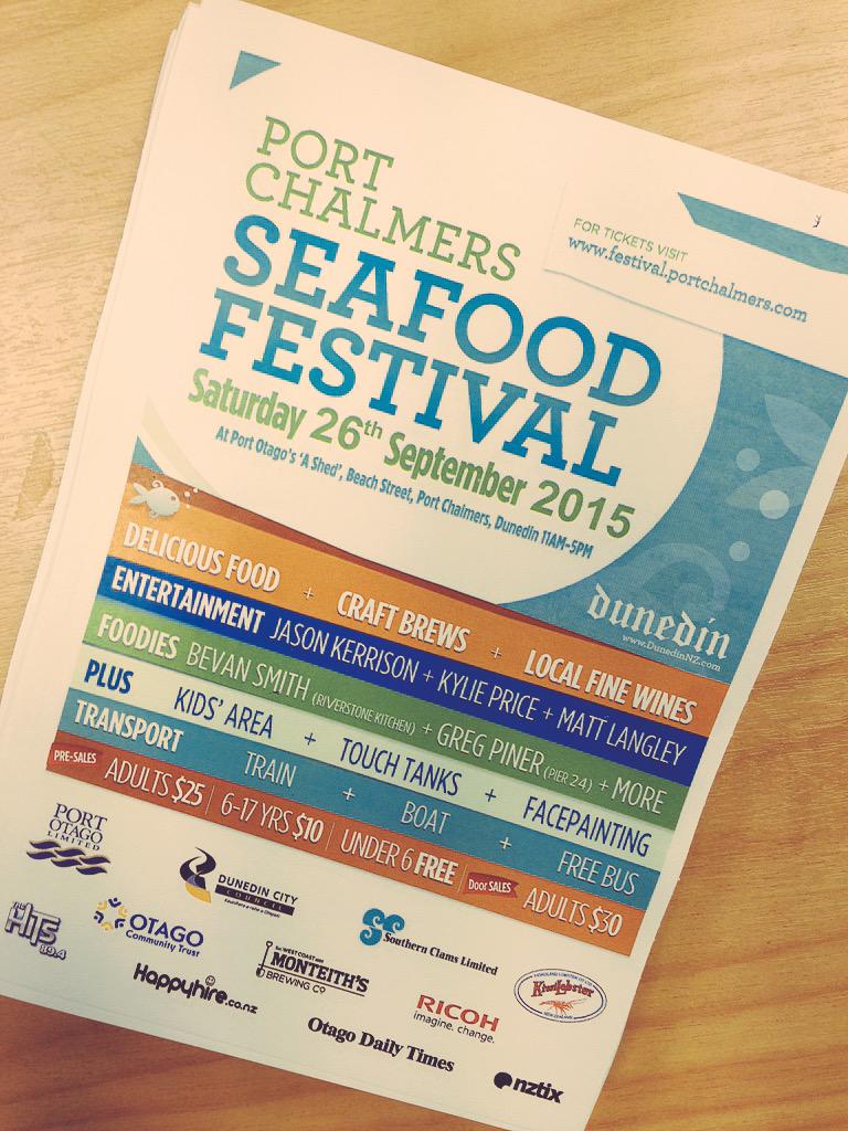 Watch out for us at the #Farmersmarket Saturday morning promoting the #SeafoodFestival Come say hi! @Lovedunedin