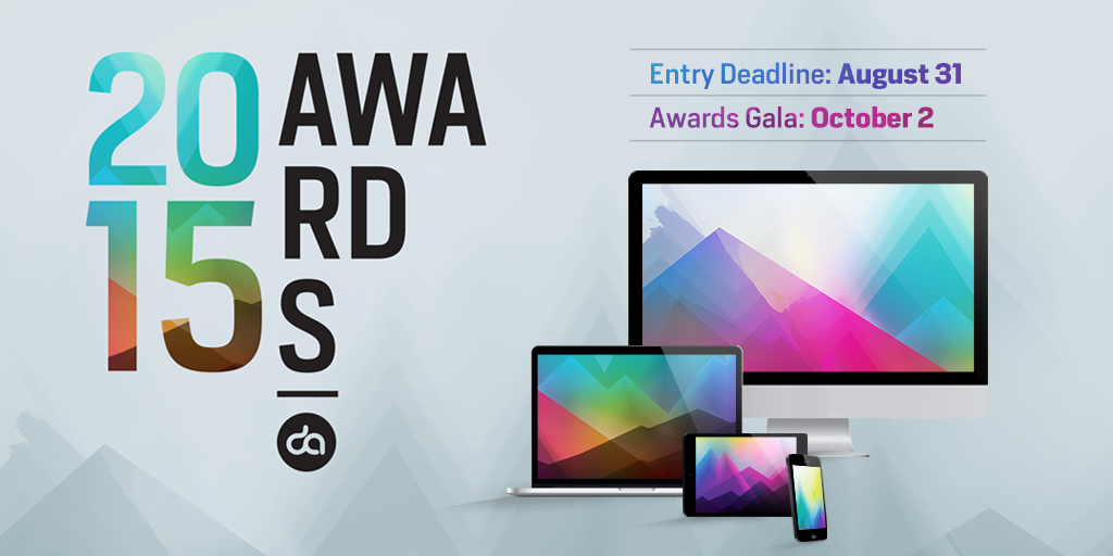 DigitalAlberta's tweet photo. The 2015 Digital Alberta Awards are open! Submit your best work. Be judged by a global panel. http://t.co/LMtpWBj5Kn http://t.co/DkSrffXClc