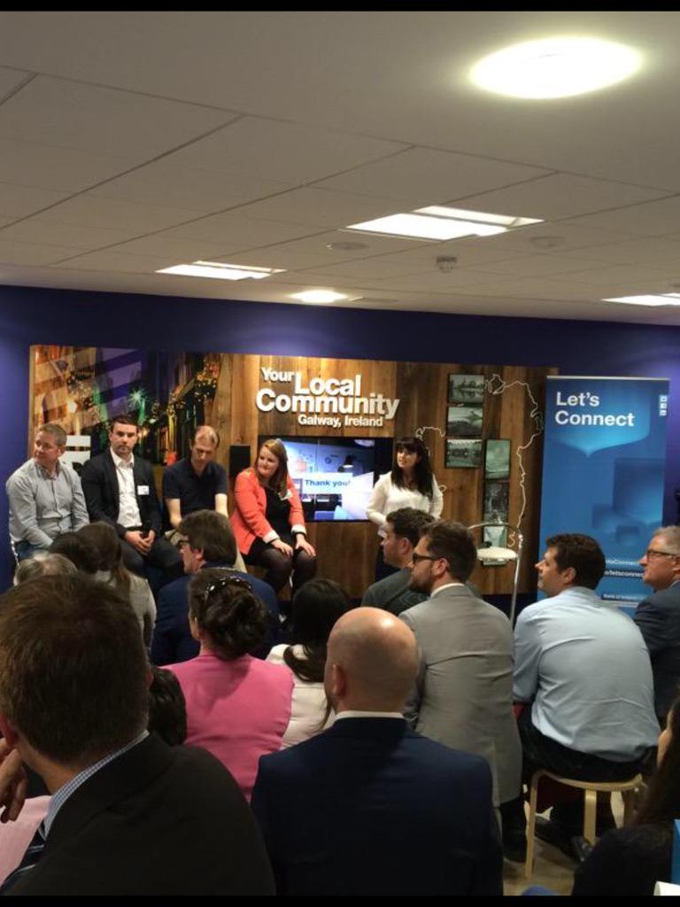 book_eIreland's tweet photo. Great launch night for #BOIworkbench in Galway this evening! #boistartups @pauln161 @PaulMXCI @garycorcoran22 http://t.co/6uyPizCzcw