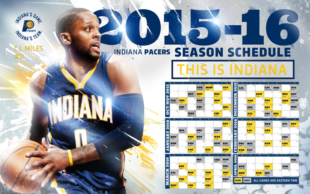 Pacers's tweet photo. So which game are you circling on the schedule? http://t.co/eG6lIoFqW9 http://t.co/8bdXQQvJAd