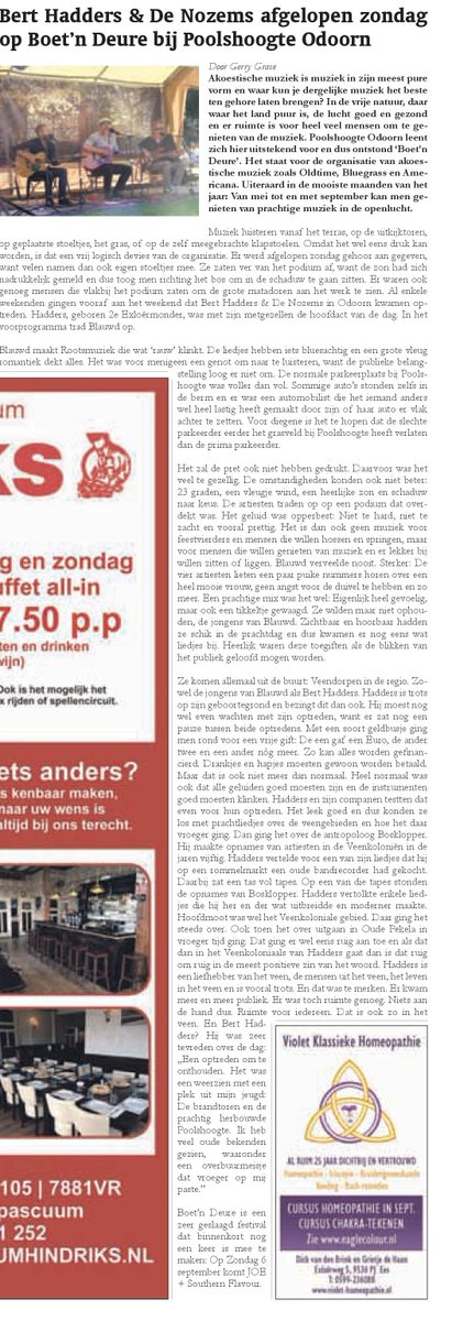 GraveGerry's tweet photo. In Week in Week uit ook muziek:#Boetndeure bij #Poolshoogte in #Odoorn. #BertHadders kwam er optreden en ook #Blauwd http://t.co/WP81hiK7oq