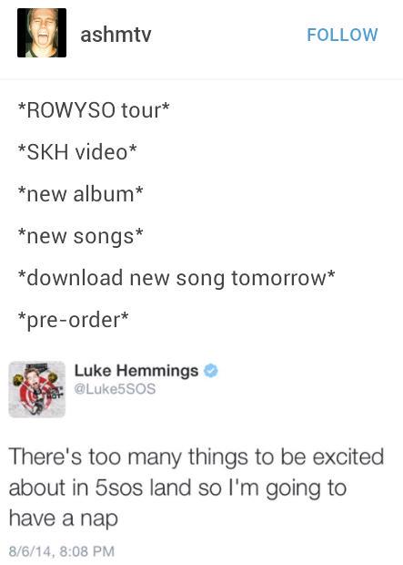 5SOSTumblrx's tweet photo. Also: *probably the new tour* #SoundsGoodFeelsGood http://t.co/iZmOX63oro