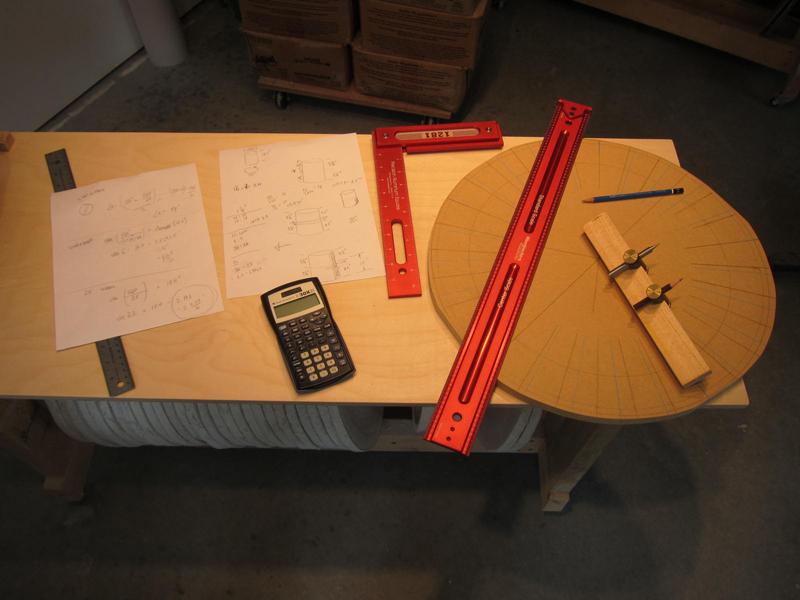 WilcoxStudio's tweet image. Studio work: calculating and laying out details for a sculpture