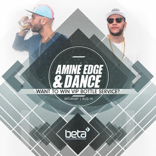BetaNightclub's tweet photo. Chance to win VIP bottle service to @AmineEdge &amp; @DANCE_its_me this weekend #ProperSaturdays

http://t.co/5O8ZclLgFl http://t.co/NiV2AVwgzh
