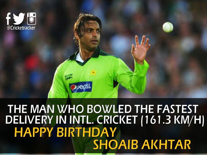 Happy Birthday Shoaib Akhtar, He turned 40 today...  