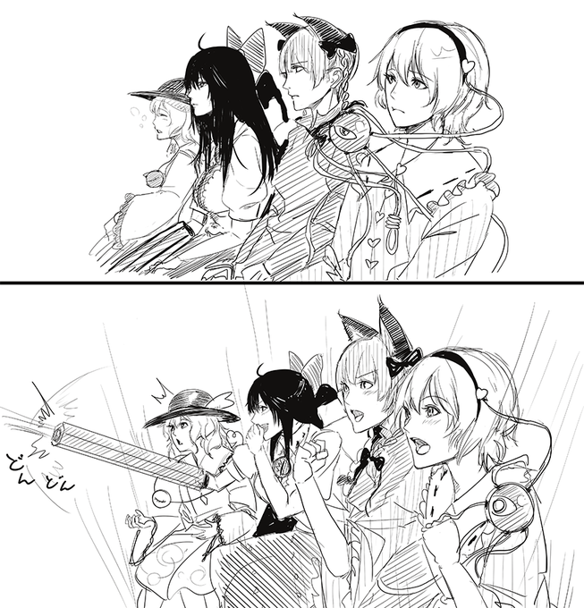 お絵描き欲めっちゃ高まってるけど不覚にも今日から数日ペンタブに触れんので今はこの落書きでお茶を濁します… 