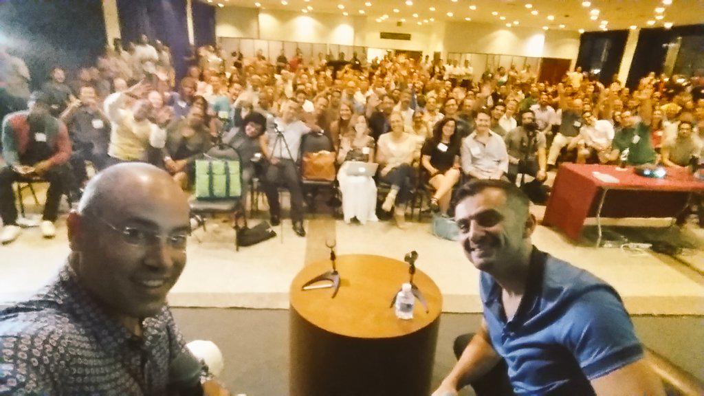 Killer night w @garyvee at the @njtech meetup. Here's the everyone selfie. Keep hustling Gary. Way to rep NJ strong.