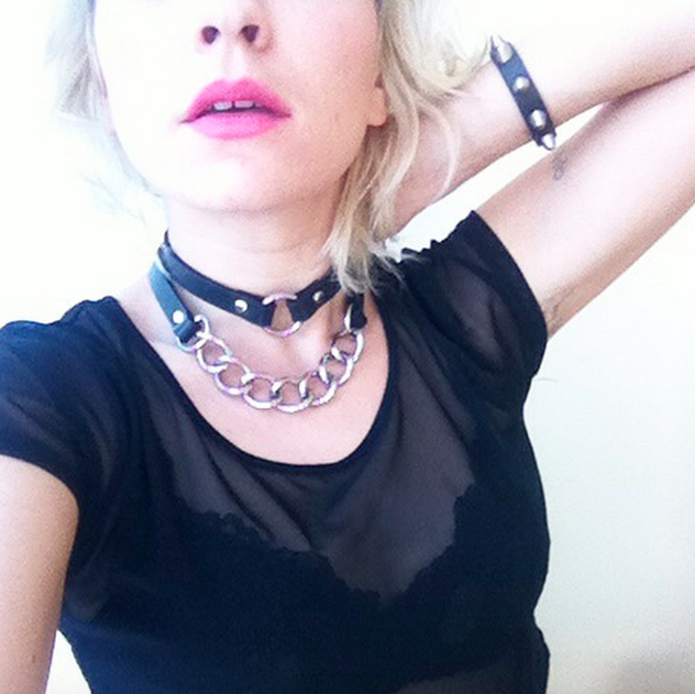 o-ring collar and custom 19" #chain #collar available now at freakmommy.org  💣 💣 💣 #leather #jewelry #bdsm