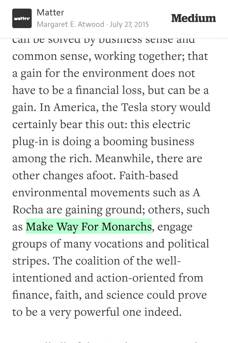 SNANIBUSH's tweet photo. “Make Way For Monarchs” — @MargaretAtwood https://t.co/Otq3qEvvjR http://t.co/DHe8mYp0Ef