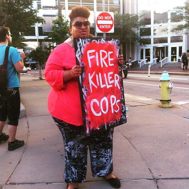 #fop100 #firekillercops 
Cop party happening right now downtown. #pittsburgh