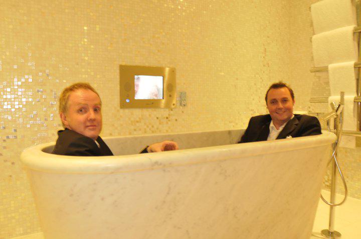 Browsing through old Facebook photographs and came across <a href="/SteveFowler/">Steve Fowler</a> and <a href="/pyelland/">Paul Yelland</a> in a bath in their tux #random