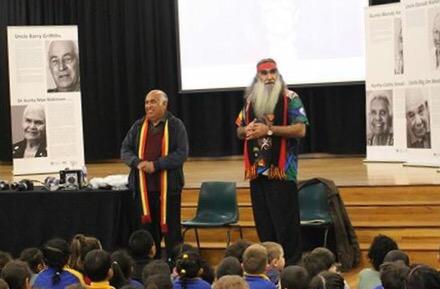 Thanks Uncle Steve &amp; Uncle Mervyn from @CasulaPowrHouse Elders of Liverpool project, from staff &amp; students Sadleir PS