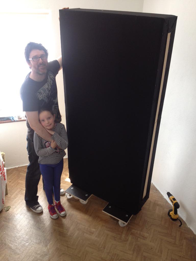 A bit of headway on some equipment for the studio renovation. The gobos are finished. Look forward to using them now!