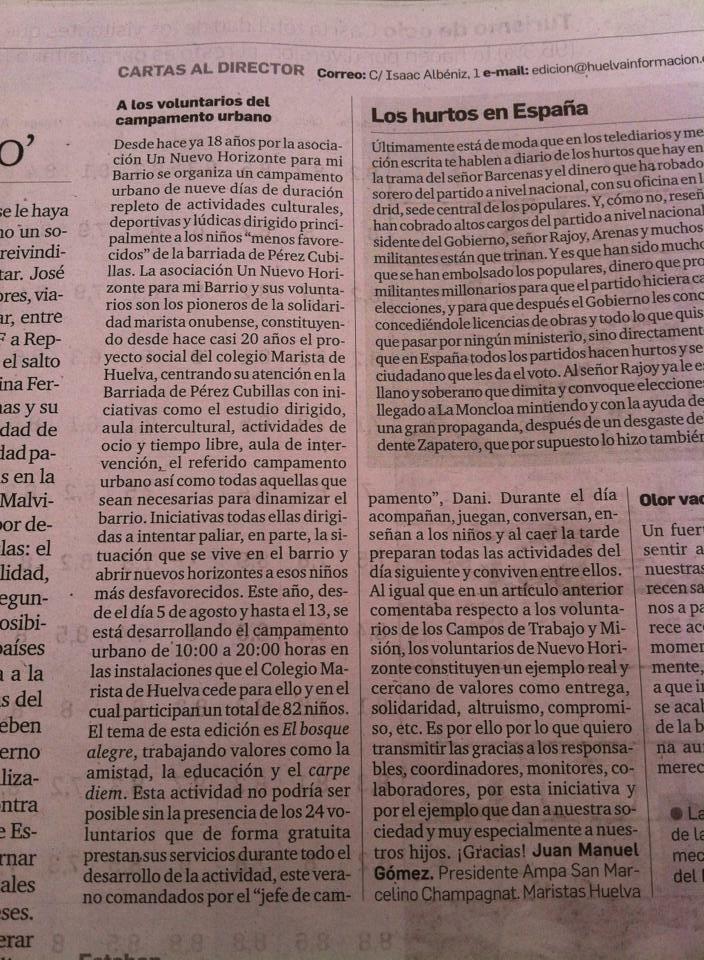 yo__Juanma's tweet photo. Mi respeto, agradecimiento y consideración a los voluntarios que hacen posible el CU de @NuevoHoriz0nte es continuo. http://t.co/dEnLJiE77N