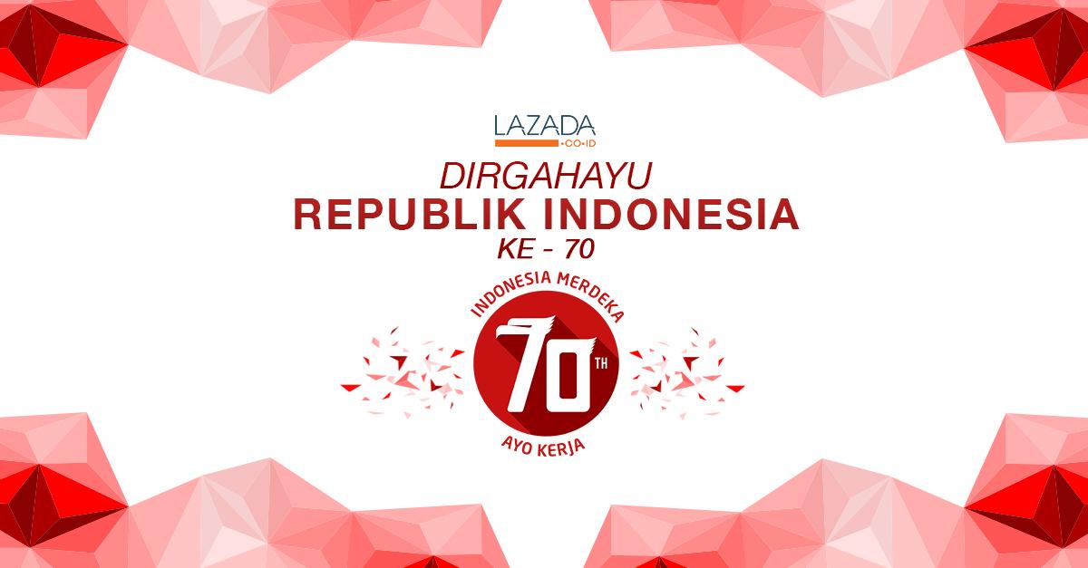 LazadaID's tweet photo. Dengan semangat kemerdekaan, mari kita bangun bangsa Indonesia yang lebih maju! #RI70. 
> http://t.co/6RGrKDRADr http://t.co/vRWXrm1vND