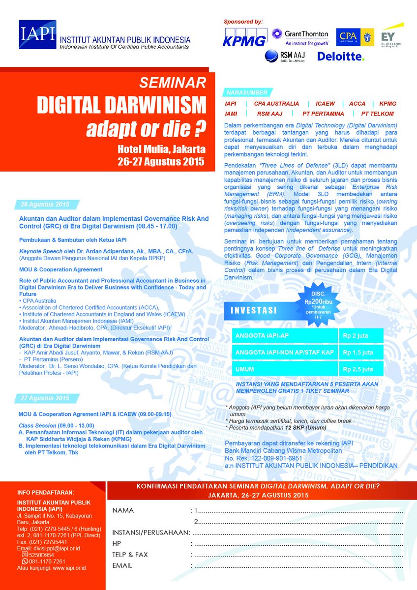 ppl_iapi's tweet image. Come and Join Our Seminar Digital Darwinism on Wednesday-Thursday 26-27 August 2015. Information 08111707261