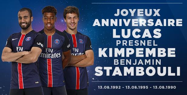 PSG_inside's tweet photo. .@LucasMoura7 ,@Preston_DaSilva et @BenjiStambouli fêtent aujourd'hui leurs anniversaires ! http://t.co/PmdjYZ6RRz