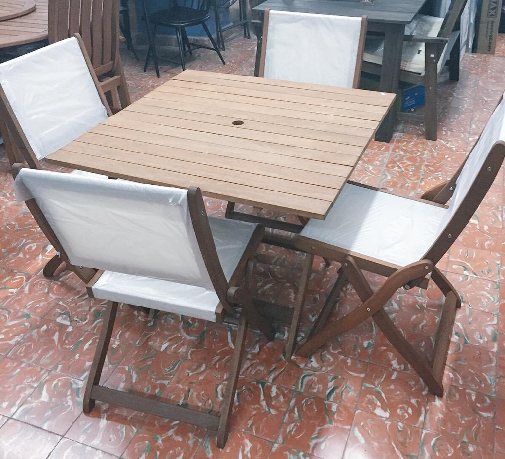 HandalMaison's tweet photo. New outdoor furniture now available! Made in teak! Get your set today. Several sets available http://t.co/zIms27hSGS
