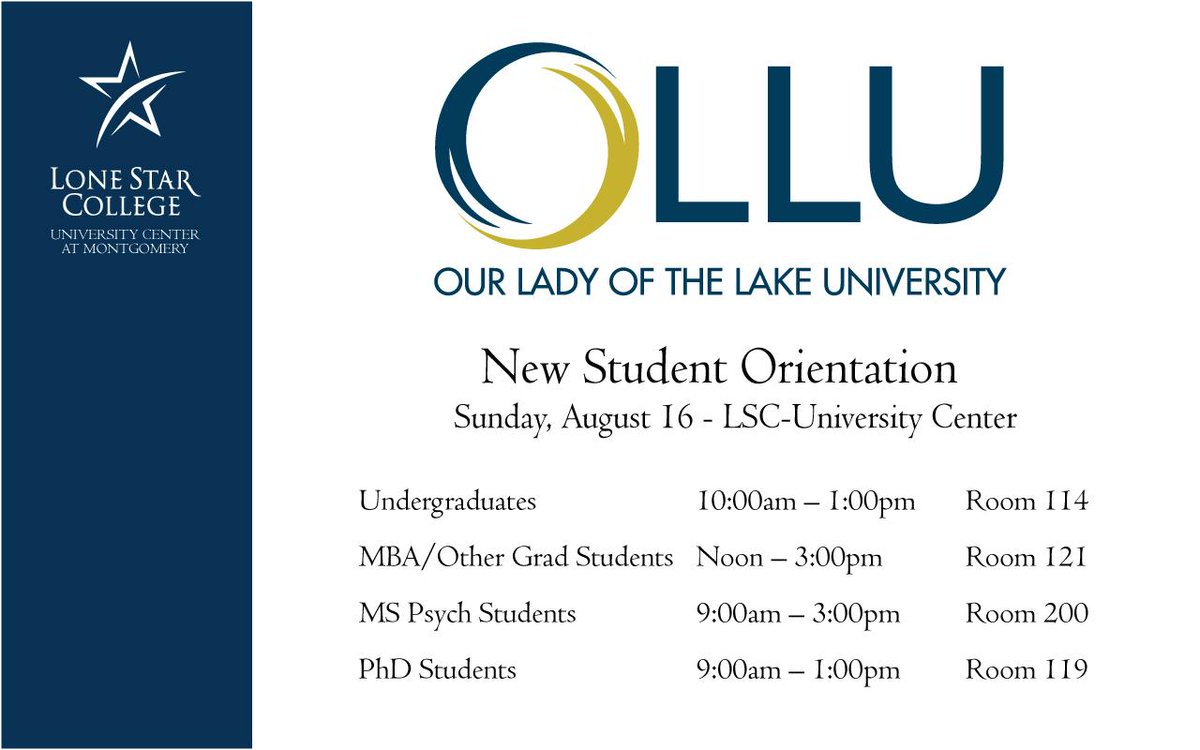 lscuclibrary's tweet photo. Our Lady of the Lake University New Student Orientation for Fall 2015 http://t.co/v9ziZHAIEK #LSCUC #higherdegrees http://t.co/zrDwHPWugW