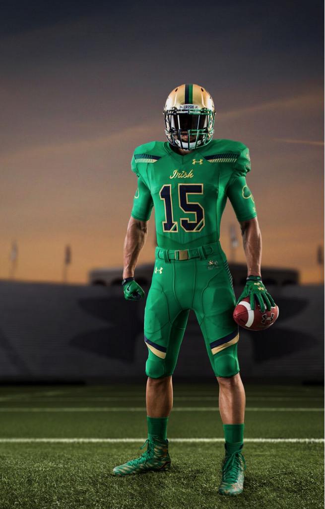 AthleteSwag's tweet image. Notre Dame's Shamrock Series uniform