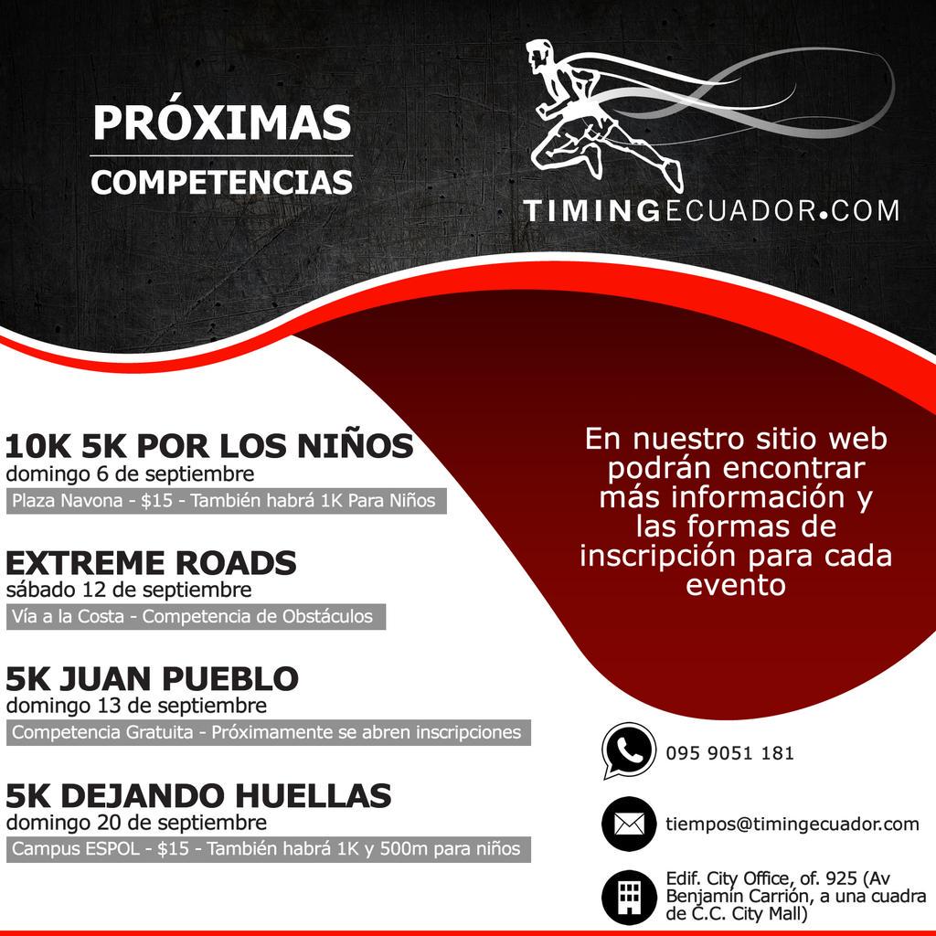 TimingEcuador's tweet photo. Las competencias que tendremos hasta el 20 Sept. En los próximos días publicaremos el resto de competencias http://t.co/HHXGhSXF0s