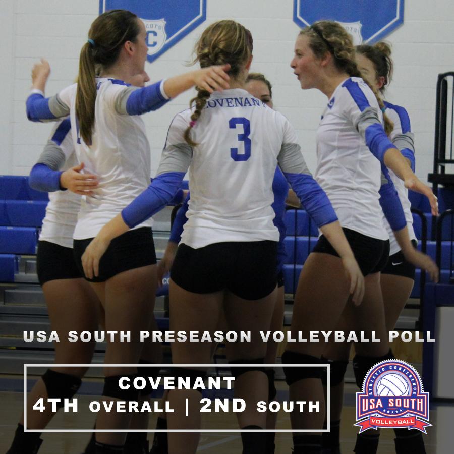 VB: <a href="/CovenantVball/">Covenant Volleyball</a> picked 2nd in South, 4th overall in <a href="/usa_south/">USA South Athletic Conference</a> preseason poll. Story: athletics.covenant.edu/sports/wvball/…