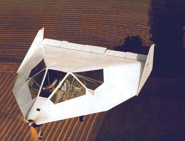 B_Garelick's tweet photo. What happens when aero engineers get bored? They make #WeirdPlanes, like the Facetmobile. Basically a homebuilt F-117 http://t.co/9OtFhxnVe5