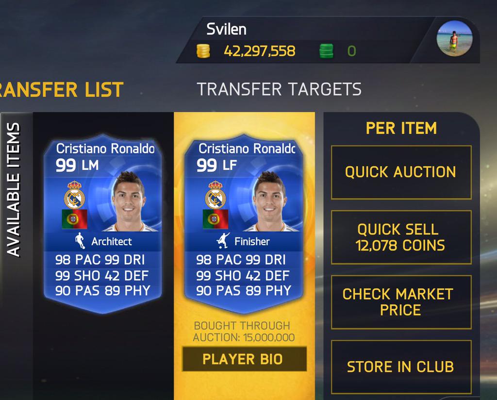 SPfcb10's tweet image. 2X TOTY Ronaldo private bargain! You must RT, follow @FCRecordBreaker and me! Winners tomorrow at 8PM UK