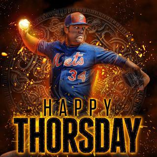 SPORTalkNY's tweet photo. #Thorsday on a #Thorsday? #LGM! #Mets &amp; @Noahsyndergaard aim2 clse out series! #AfternoonBaseball RT if nthings bttr! http://t.co/DTGJQhVE8f