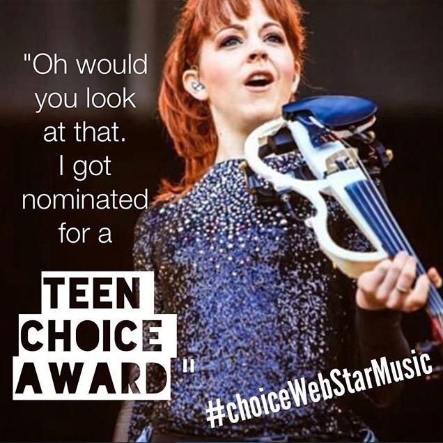 Andre22Reyes's tweet photo. @LindseyStirling #ChoiceWebstarMusic http://t.co/C6bXIVJtnj