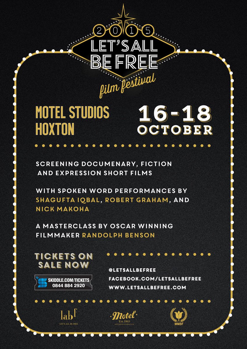 The official Let's All Be Free Film Festival #poster is finally here! #LABF #LABFF #filmfestival #flyer <a href="/MotelStudios/">Motel Studios</a>