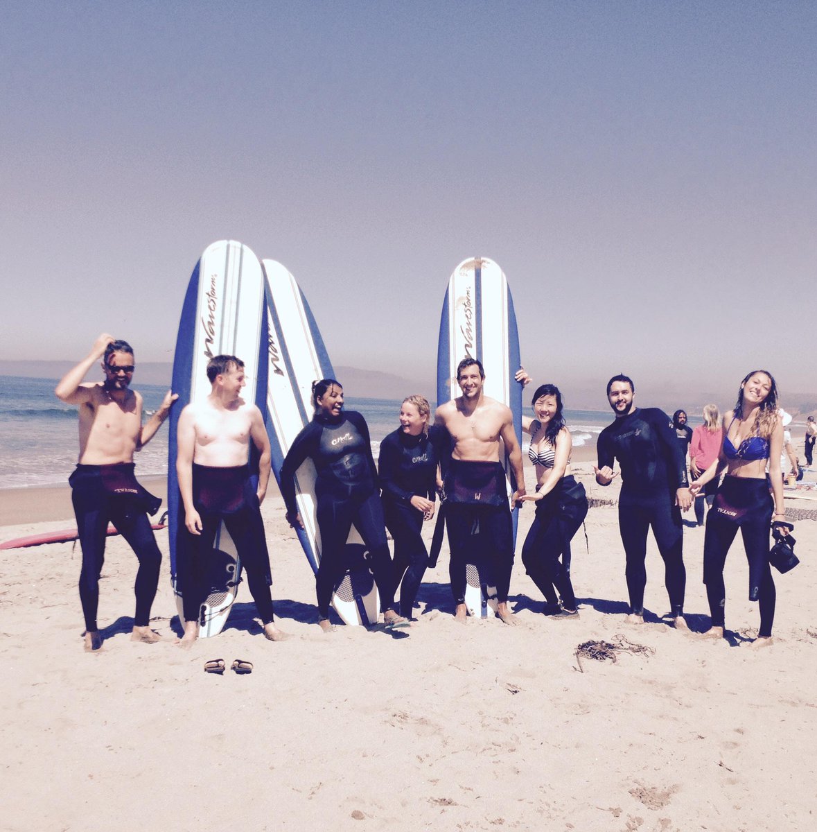 careerfoundry's tweet image. Our #codeandsurf students had their first surf lesson! See before &amp;amp; after shots :-) #digitalnomad