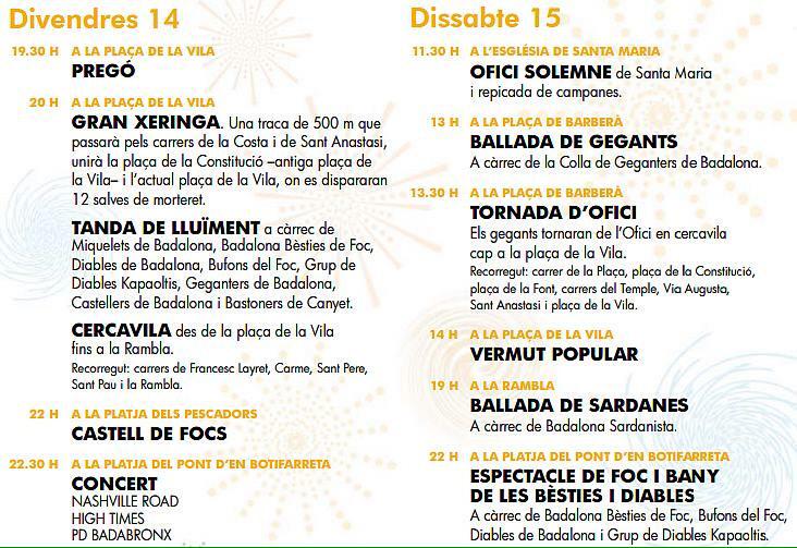 FaBABadalona's tweet photo. 14 i 15 d'agost Festa Major d’Agost de #Badalona 2015 @comissiofestes #elcarrerésnostre http://t.co/1Nnf6iQEST