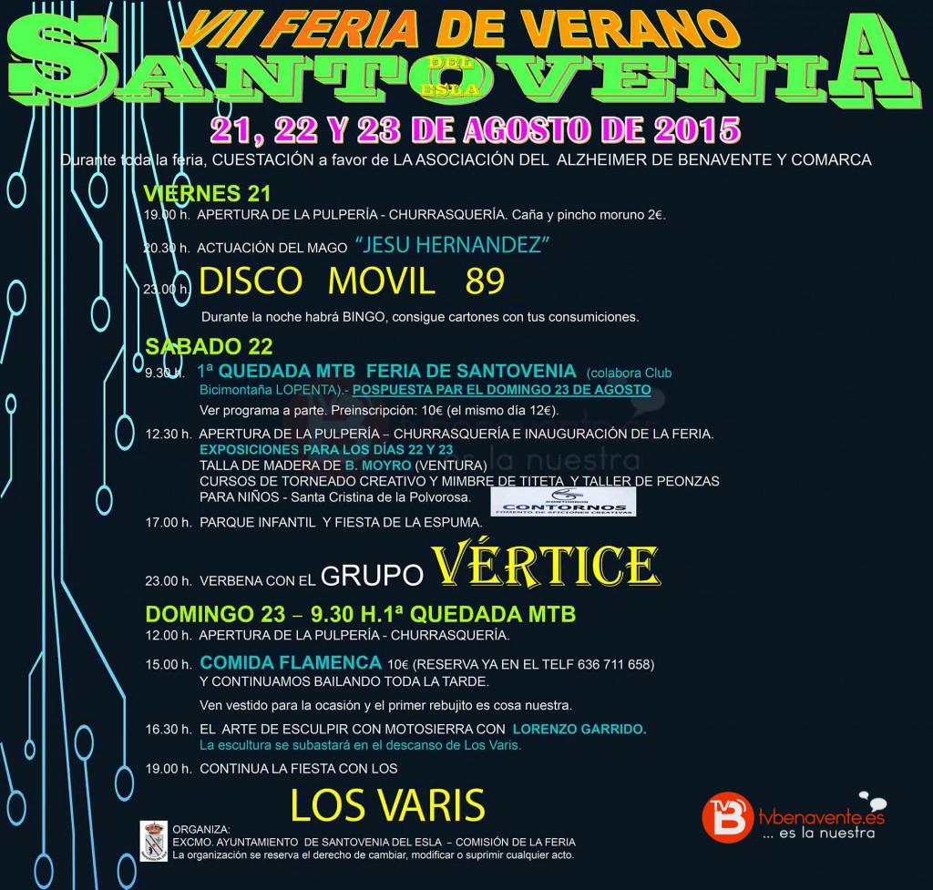 tv_benavente's tweet photo. Programa VII Feria de Verano en Santovenia del Esla - http://t.co/vMhgETxcIT http://t.co/QmDMyn6UoO