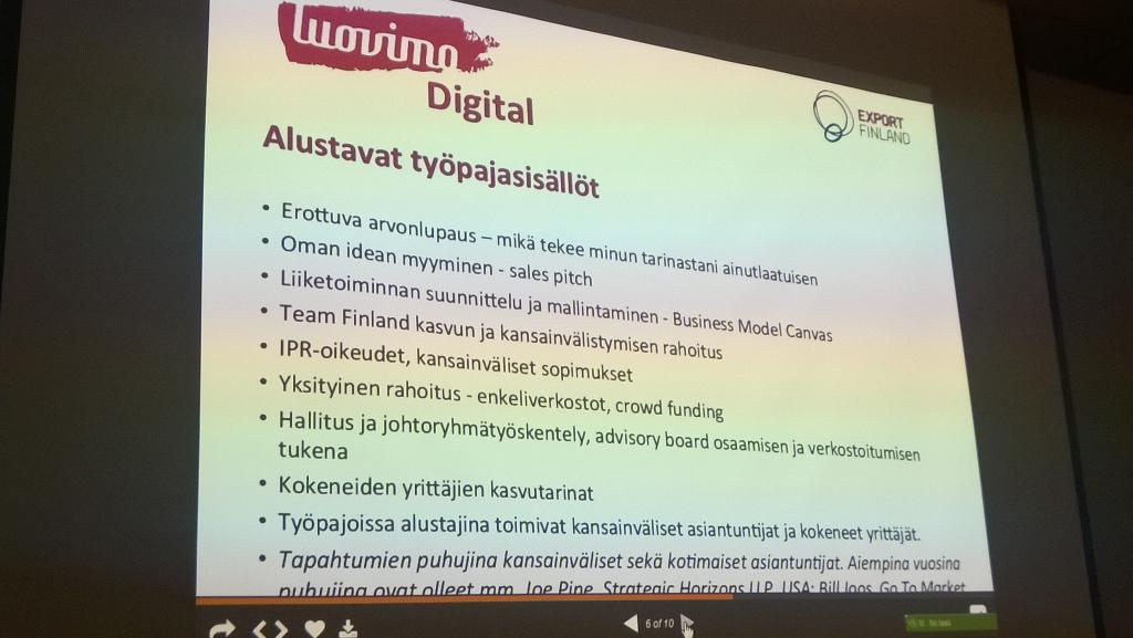 VulcanVision's tweet photo. At #Luovimo Digital info session @finprory #wholenewview #startup #video #videotech #slowmo http://t.co/8wP8rBZ3xw