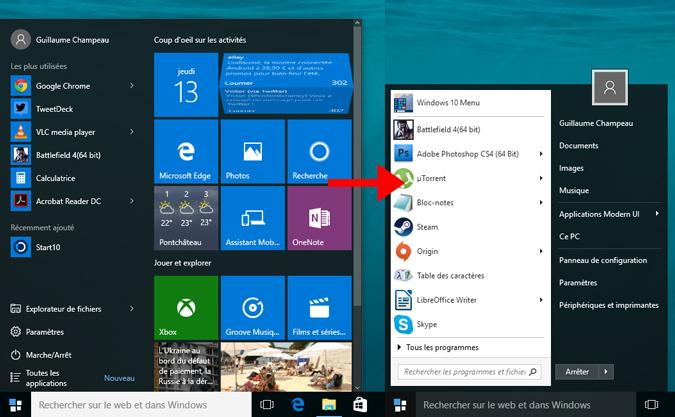 Numerama's tweet photo. Start10 : Windows 10 avec le menu Démarrer de Windows 7 http://t.co/1uV7OL6fSd via @Numerama #Windows10 #Start10 http://t.co/BHDtlZv5MG