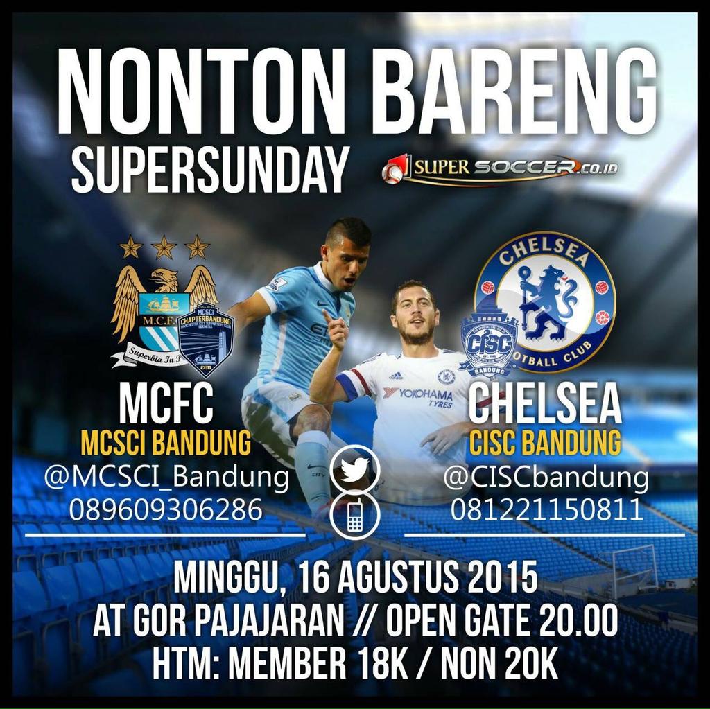 Supersunday! Nonbar bareng <a href="/CISCbandung/">CISC Bandung</a> . Ming 16 Agus'15 di Gor Pajajaran. OG: pkl 20.00.
Htm: member 18k, non 20k