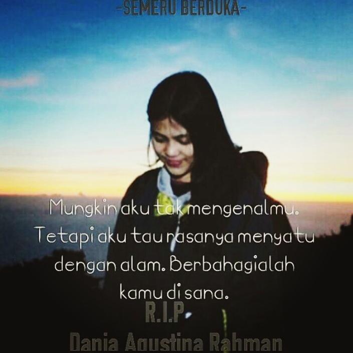 Mngkn aku ta mengenalmu, tp aku tau rasanya menyatu dgn alam:')
Smoga tenang disisinya ka <a href="/daniagstnar/">Dania Agustina R</a>
#Semeruberduka