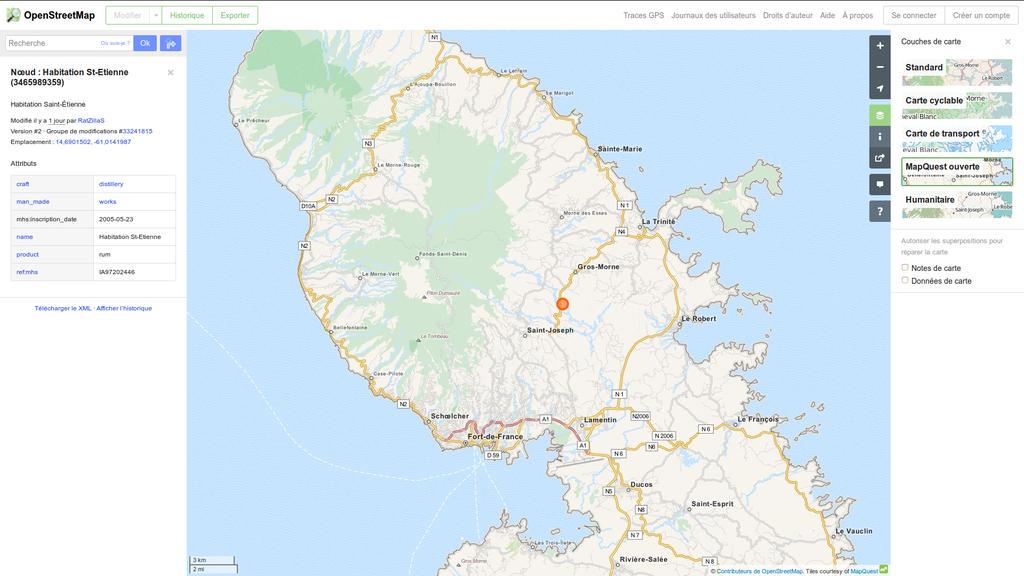 RatZillaS's tweet photo. Hey! @Rhum_HSE vous êtes localisés sur OpenStreetMap &amp; @Mapillary #DataHolidays cc @Region_MQ http://t.co/WHI5sONHmF http://t.co/zRl95qVklh