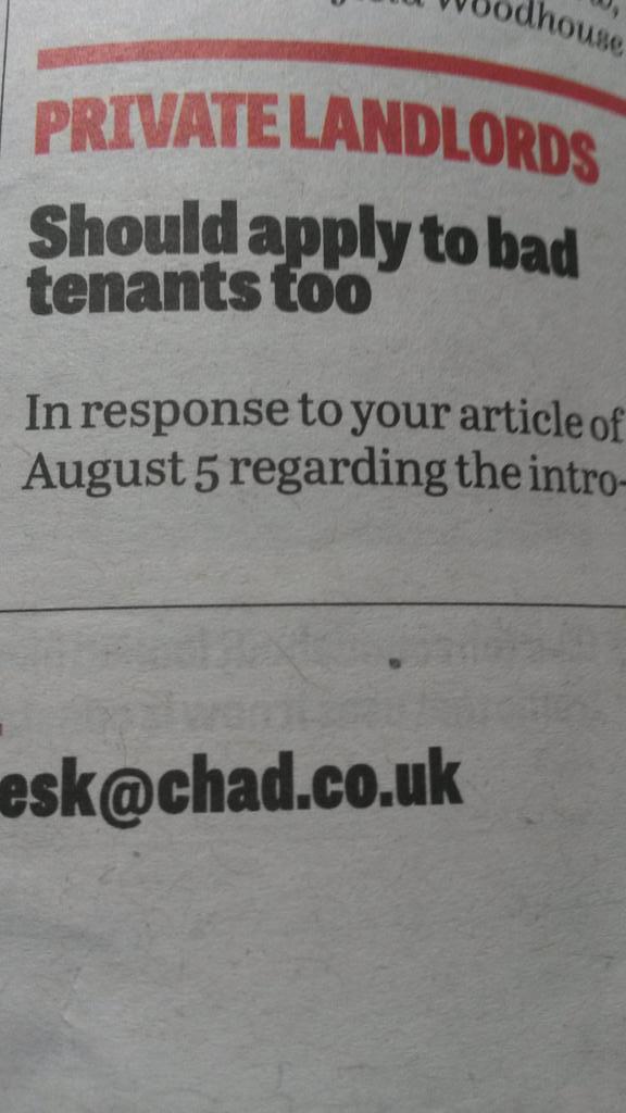 _Smartmove_'s tweet image. Fair points raised here by ex #landlord re &quot;bad&quot; #tenants. To make a tenancy a success both need to work together.