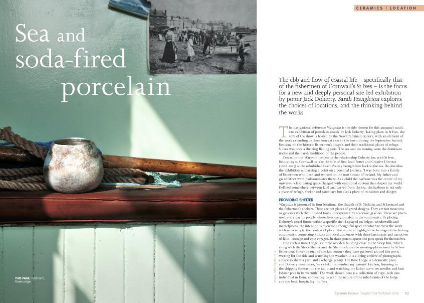 ceramicreview's tweet photo. ...and in response to the last tweet by @potclays here's the beautiful opening spread of @dohertyceramics CR feature! http://t.co/Qc0MhNUeFa